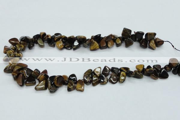 CTE123 15.5 inches 8*12mm nugget yellow tiger eye beads wholesale