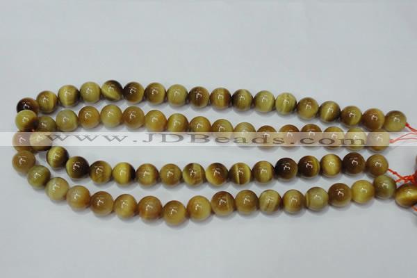 CTE130 15.5 inches 12mm round yellow tiger eye gemstone beads