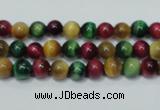 CTE132 15.5 inches 6mm round dyed tiger eye gemstone beads