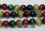 CTE133 15.5 inches 8mm round dyed tiger eye gemstone beads