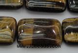 CTE1381 15.5 inches 18*25mm rectangle yellow & blue tiger eye beads