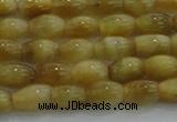 CTE1514 15.5 inches 5*8mm rice golden tiger eye beads wholesale