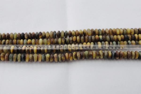 CTE1546 15.5 inches 4*8mm rondelle golden & blue tiger eye beads