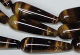 CTE155 15.5 inches 10*30mm teardrop yellow tiger eye gemstone beads