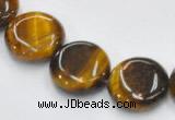 CTE16 15.5 inches 15mm coin yellow tiger eye beads Wholesale