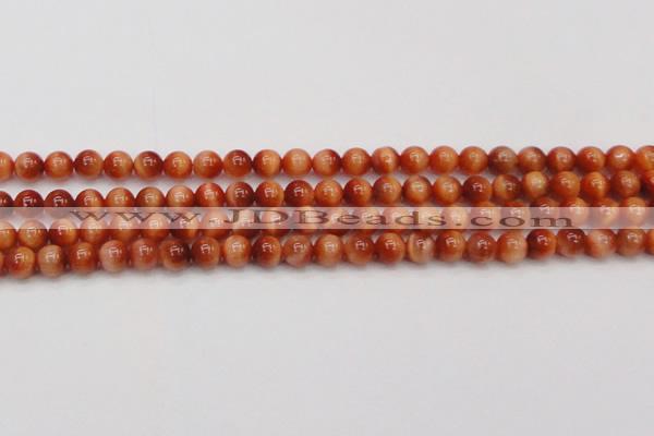 CTE1660 15.5 inches 4mm round sun orange tiger eye beads