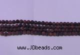 CTE1760 15.5 inches 4mm round matte red tiger eye beads