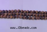 CTE1770 15.5 inches 4mm round matte yellow tiger eye beads