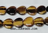 CTE181 15.5 inches 14*14mm heart yellow tiger eye gemstone beads