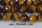 CTE1828 15.5 inches 8mm faceted round yellow tiger eye beads