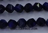 CTE1916 15.5 inches 6mm faceted nuggets blue tiger eye beads