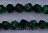 CTE1921 15.5 inches 6mm faceted nuggets green tiger eye beads