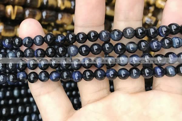 CTE2029 15.5 inches 6mm round blue tiger eye gemstone beads