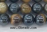 CTE2085 15.5 inches 6mm round AB-color blue & yellow tiger eye beads