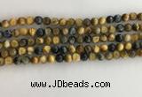 CTE2120 15.5 inches 6mm round golden & blue tiger eye beads