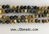 CTE2121 15.5 inches 8mm round golden & blue tiger eye beads