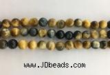 CTE2122 15.5 inches 10mm round golden & blue tiger eye beads