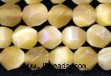 CTE2135 15.5 inches 6mm faceted nuggets golden tiger eye beads