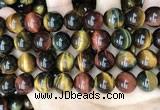 CTE2207 15.5 inches 18mm round mixed tiger eye gemstone beads