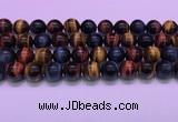 CTE2223 15.5 inches 14mm round colorful tiger eye gemstone beads