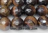 CTE2271 15 inches 8mm faceted round AB-color yellow tiger eye beads