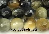 CTE2310 15 inches 6mm faceted round golden & blue tiger eye beads