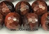 CTE2322 15 inches 10mm faceted round red tiger eye beads