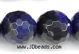 CTE2402 15 inches 12mm facted round blue tiger eye beads