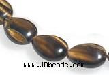 CTE27 12*16mm flat teardrop yellow tiger eye beads Wholesale