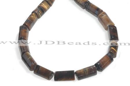 CTE29 10*20mm triangle column yellow tiger eye beads Wholesale