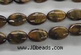 CTE301 15.5 inches 8*12mm oval yellow tiger eye gemstone beads