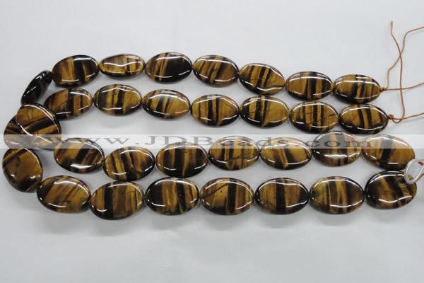 CTE303 15.5 inches 18*25mm oval yellow tiger eye gemstone beads