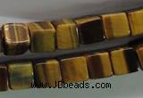 CTE327 15.5 inches 10*10mm cube yellow tiger eye gemstone beads