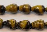 CTE608 15.5 inches 12*16mm teardrop yellow tiger eye beads wholesale