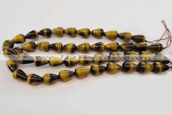 CTE608 15.5 inches 12*16mm teardrop yellow tiger eye beads wholesale