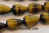 CTE610 15.5 inches 15*20mm teardrop yellow tiger eye beads wholesale