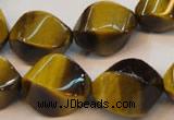 CTE620 15.5 inches 13*18mm twisted rice yellow tiger eye beads wholesale