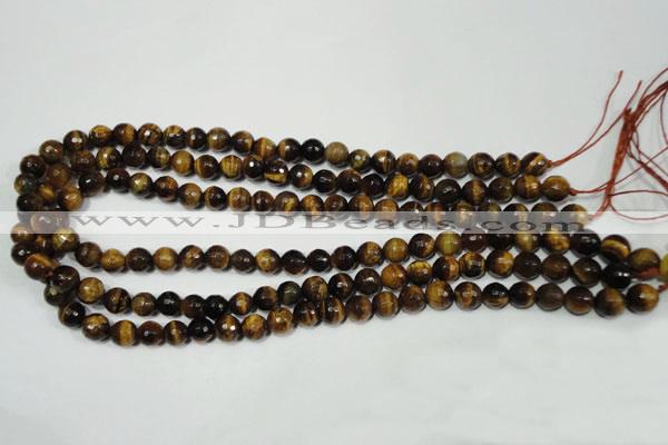 CTE752 15.5 inches 8mm faceted round yellow tiger eye beads wholesale