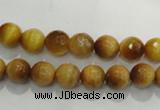 CTE902 15.5 inches 8mm faceted round golden tiger eye beads