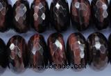 CTE95 15.5 inches 10*20mm faceted rondelle red tiger eye beads