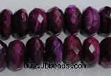 CTE983 15.5 inches 10*14mm faceted rondelle dyed red tiger eye beads