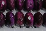 CTE984 15.5 inches 12*16mm faceted rondelle dyed red tiger eye beads