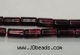 CTE987 15.5 inches 6*10mm tube dyed red tiger eye beads wholesale