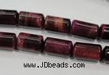 CTE989 15.5 inches 8*14mm tube dyed red tiger eye beads wholesale