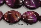 CTE997 15.5 inches 18*25mm oval dyed red tiger eye beads wholesale