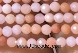 CTG1038 15.5 inches 2mm faceted round tiny pink aventurine beads