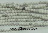 CTG105 15.5 inches 2mm round tiny white turquoise beads wholesale