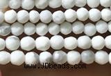 CTG1053 15.5 inches 2mm faceted round tiny white howlite beads