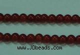 CTG12 15.5 inch 3mm round A grade tiny red agate beads wholesale