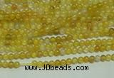 CTG121 15.5 inches 2mm round tiny yellow agate beads wholesale